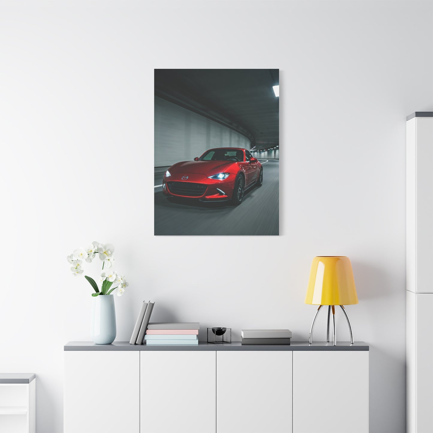 Mazda MX-5 Miata RF Night City Tunnel Wall Art & Canvas Prints