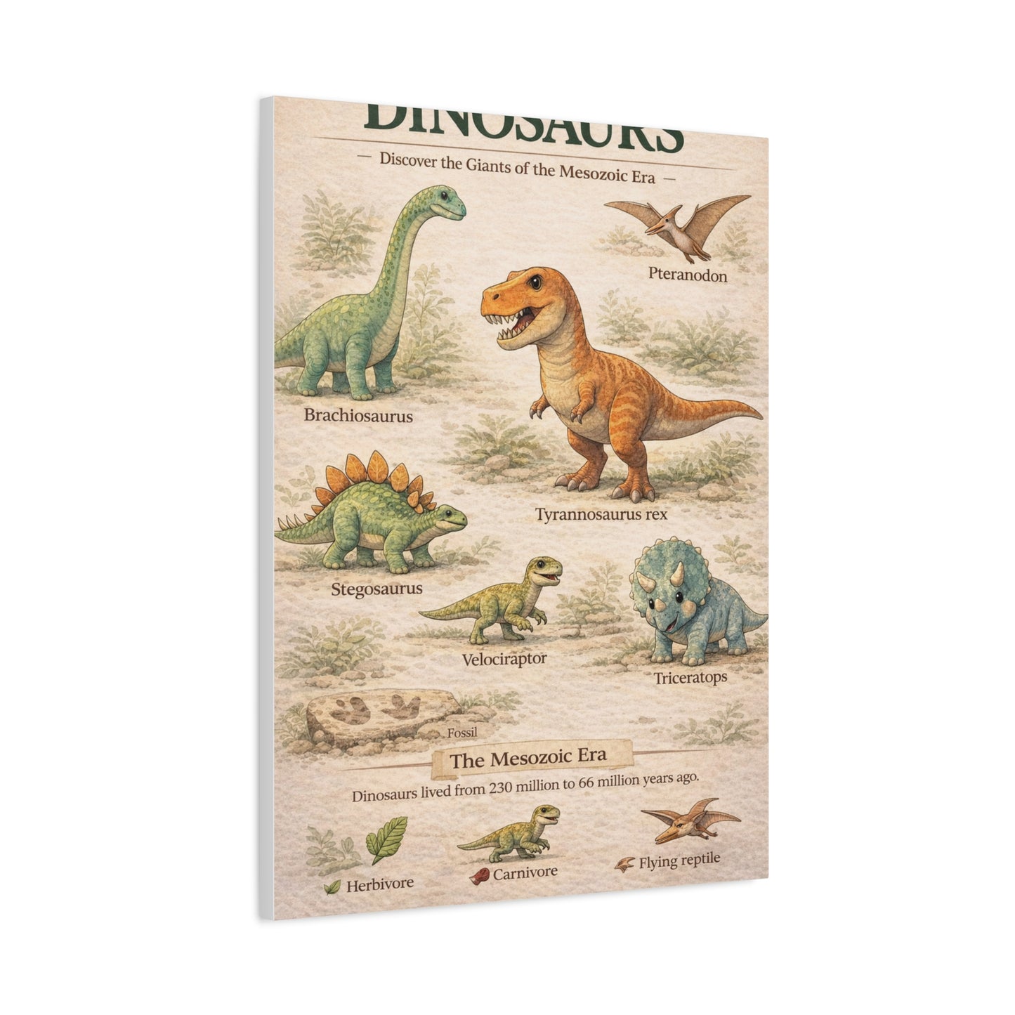 Dinosaur Discovery Museum Poster Wall Art & Canvas Print