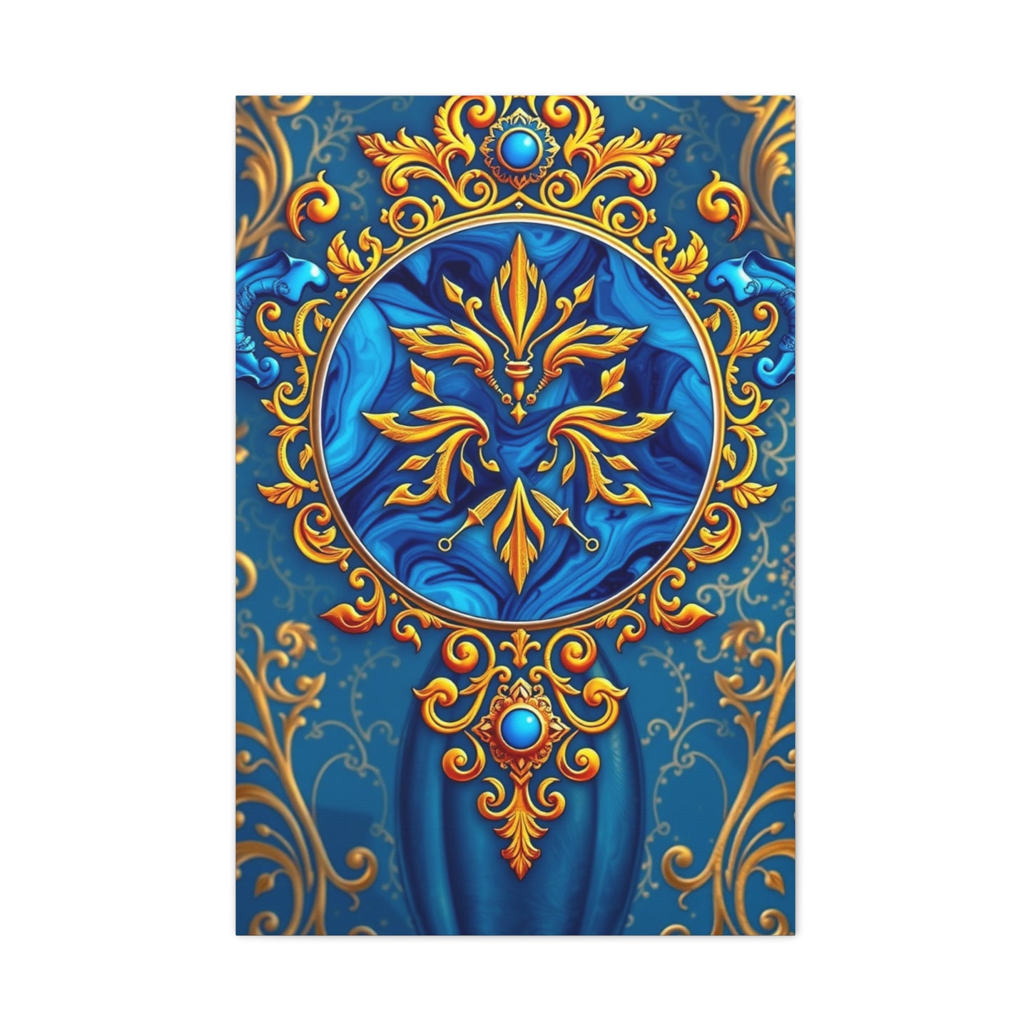 Vision Blue & Gold Art Art Wall Art & Canvas Print