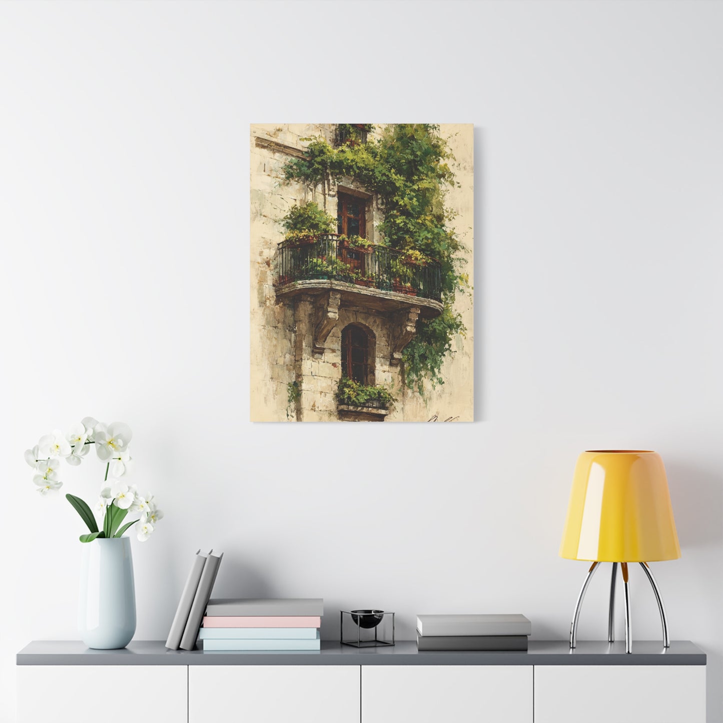 Parisian Balcony Ivy Wall Art & Canvas Print