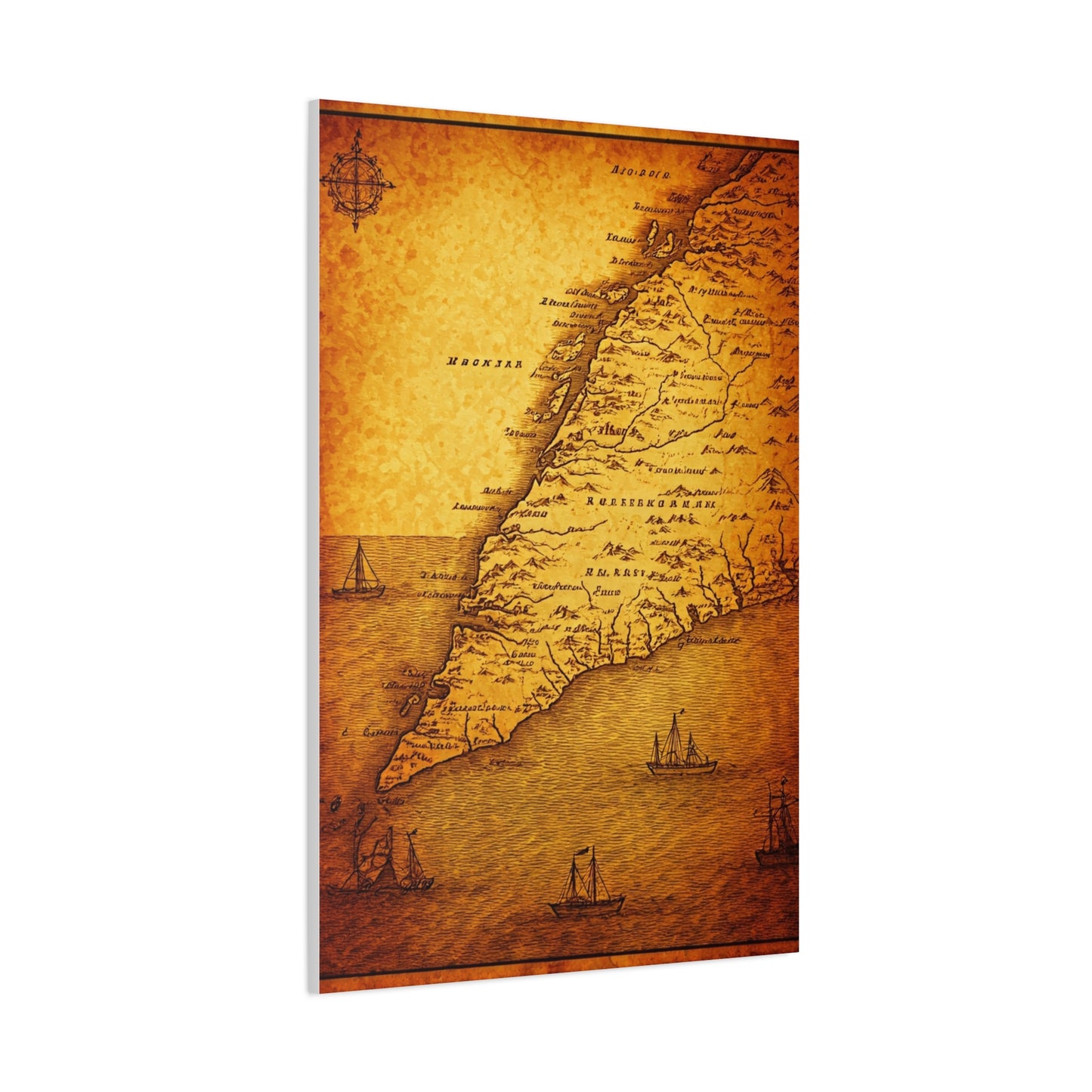 Soft Sepia Classic World Chart Wall Art & Canvas Prints