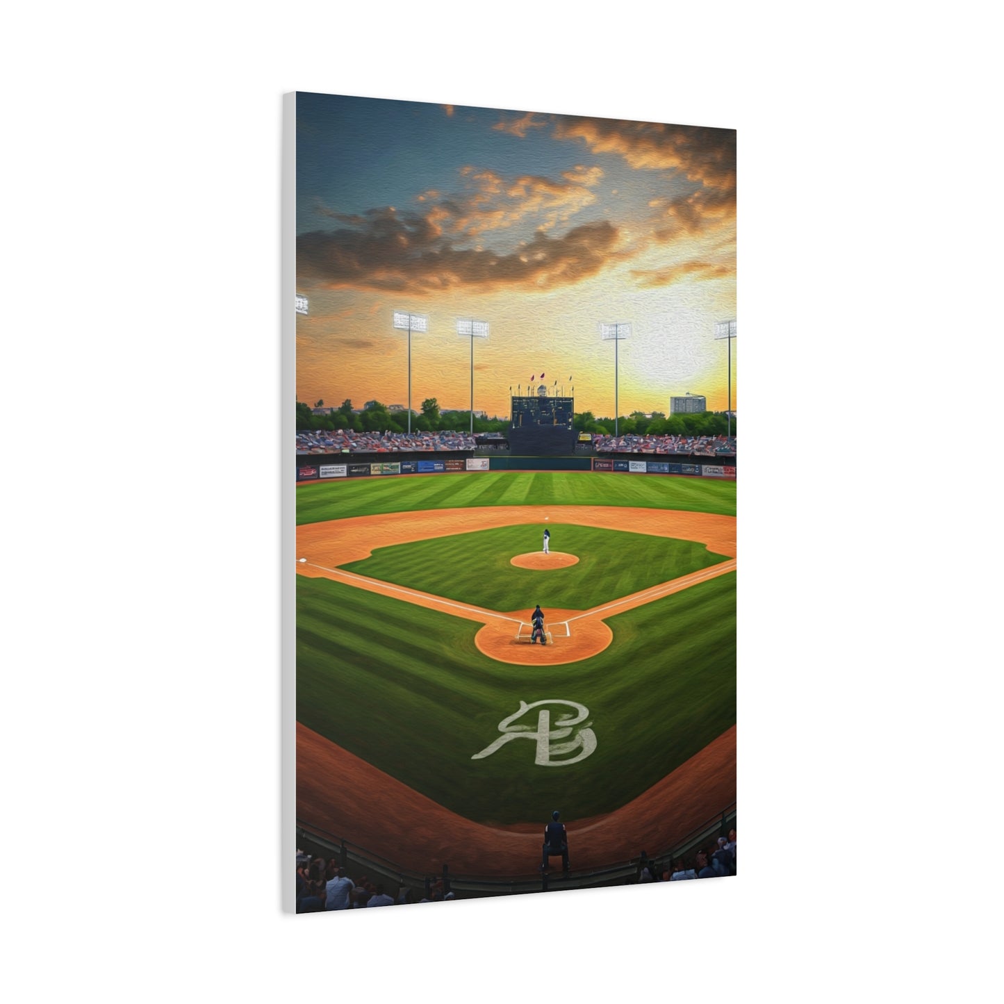 Sunset Baseball Field Peaceful Sports Landscape Wall Art & Canvas Prints
