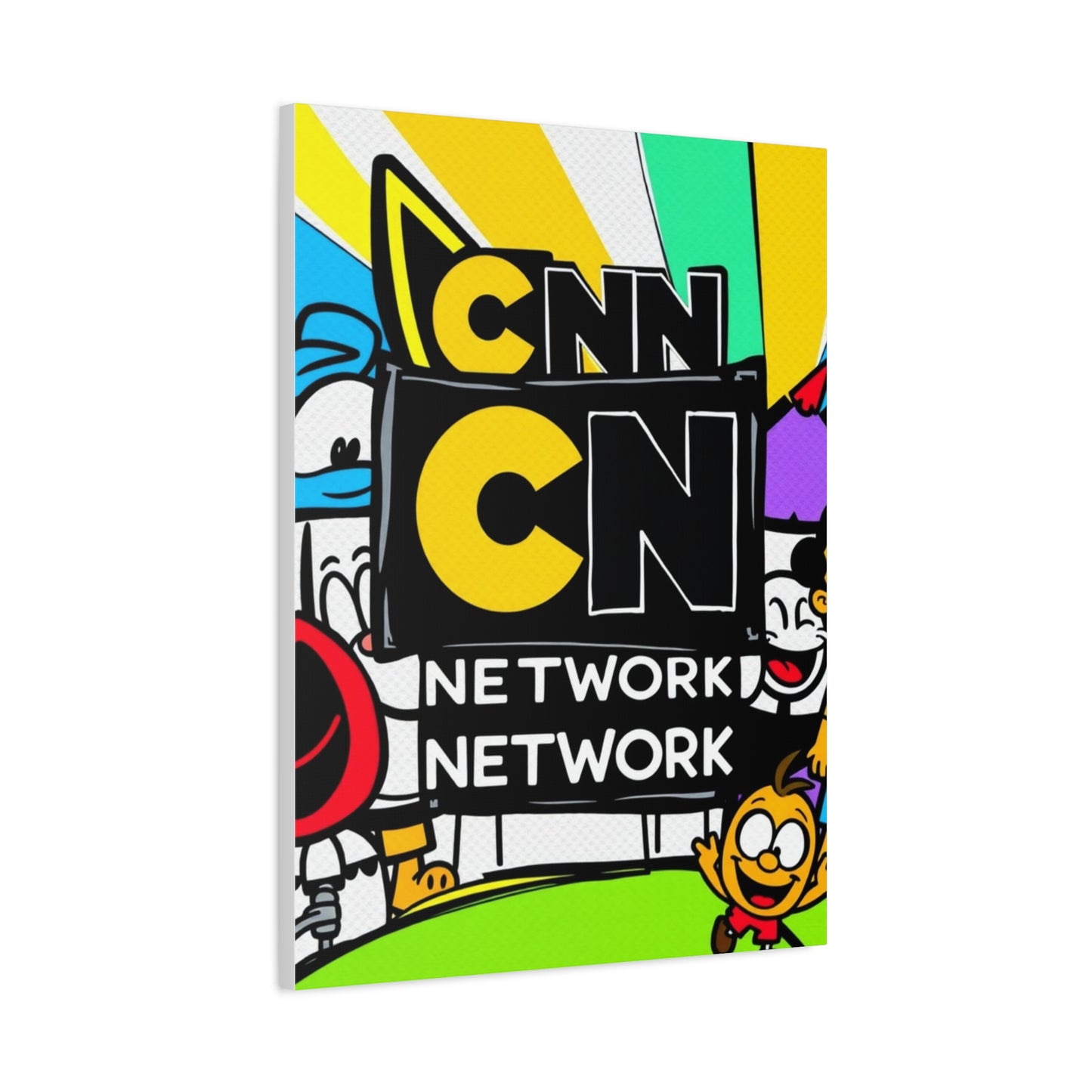 Chic Cartoon Mosaic Canvas Wall Art & Canvas Print