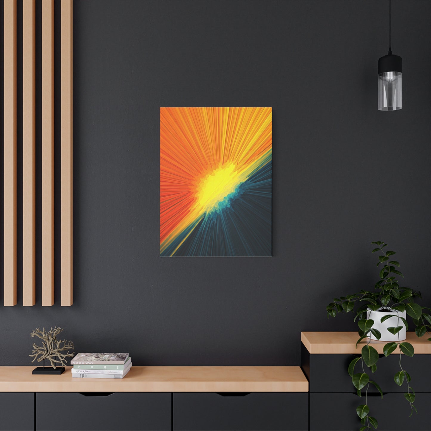 Golden Horizon Energy Abstract Wall Art & Canvas Prints