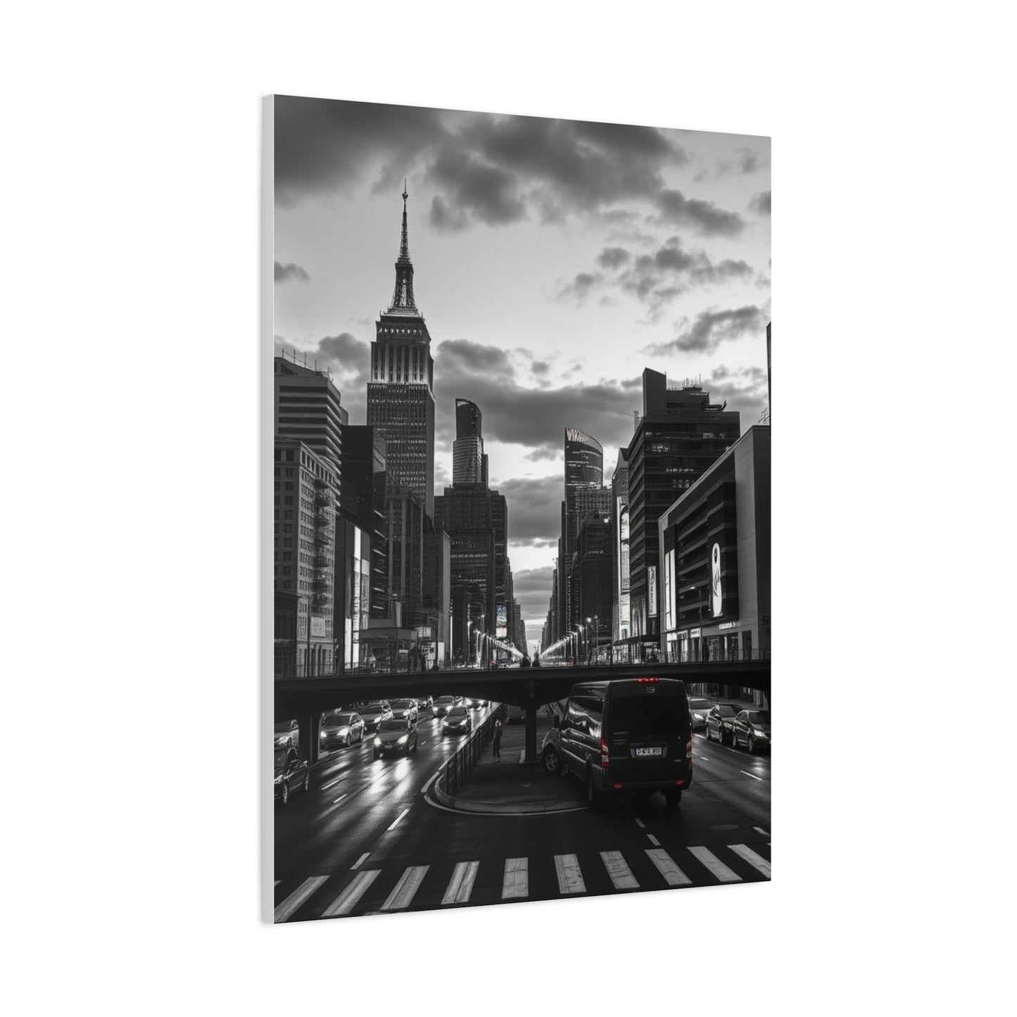 Black & White Cityscapes Art Refined Canvas Wall Art & Canvas Print