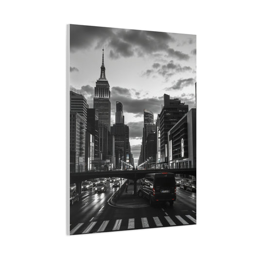 Black & White Cityscapes Art Refined Canvas Wall Art & Canvas Print
