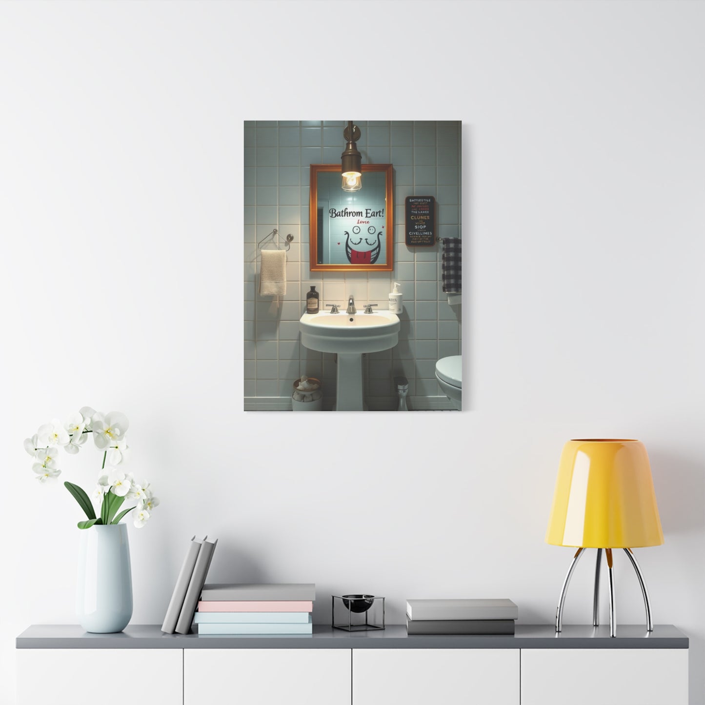 Bathroom Humor Art Refined Canvas Wall Art & Canvas Print