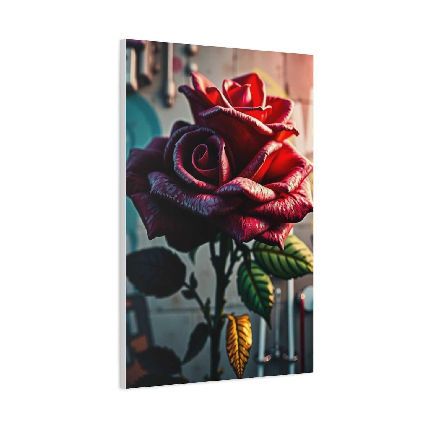 Regal Petals Street Canvas Wall Art & Canvas Print