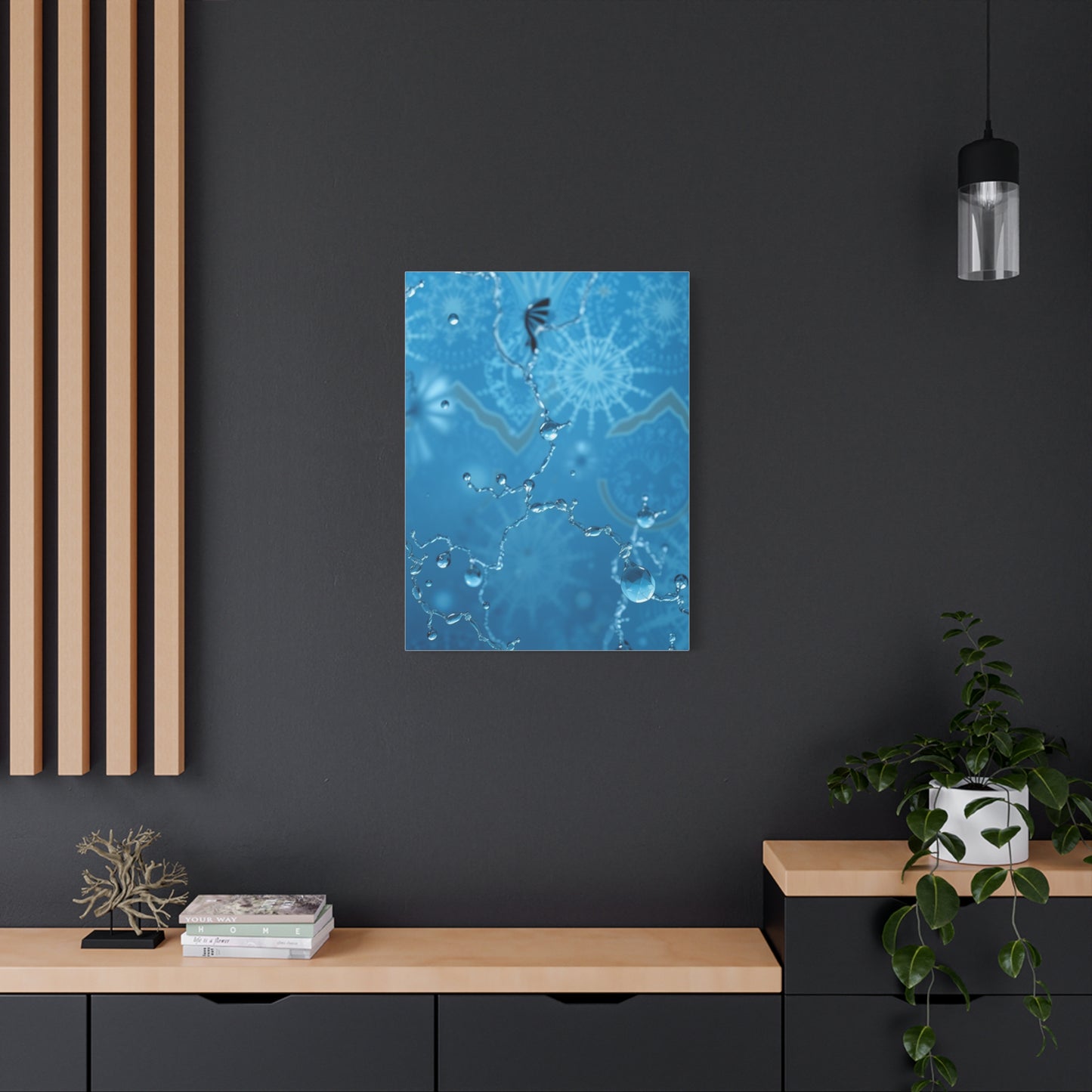 Vision Blue & Gray Art Art Wall Art & Canvas Print