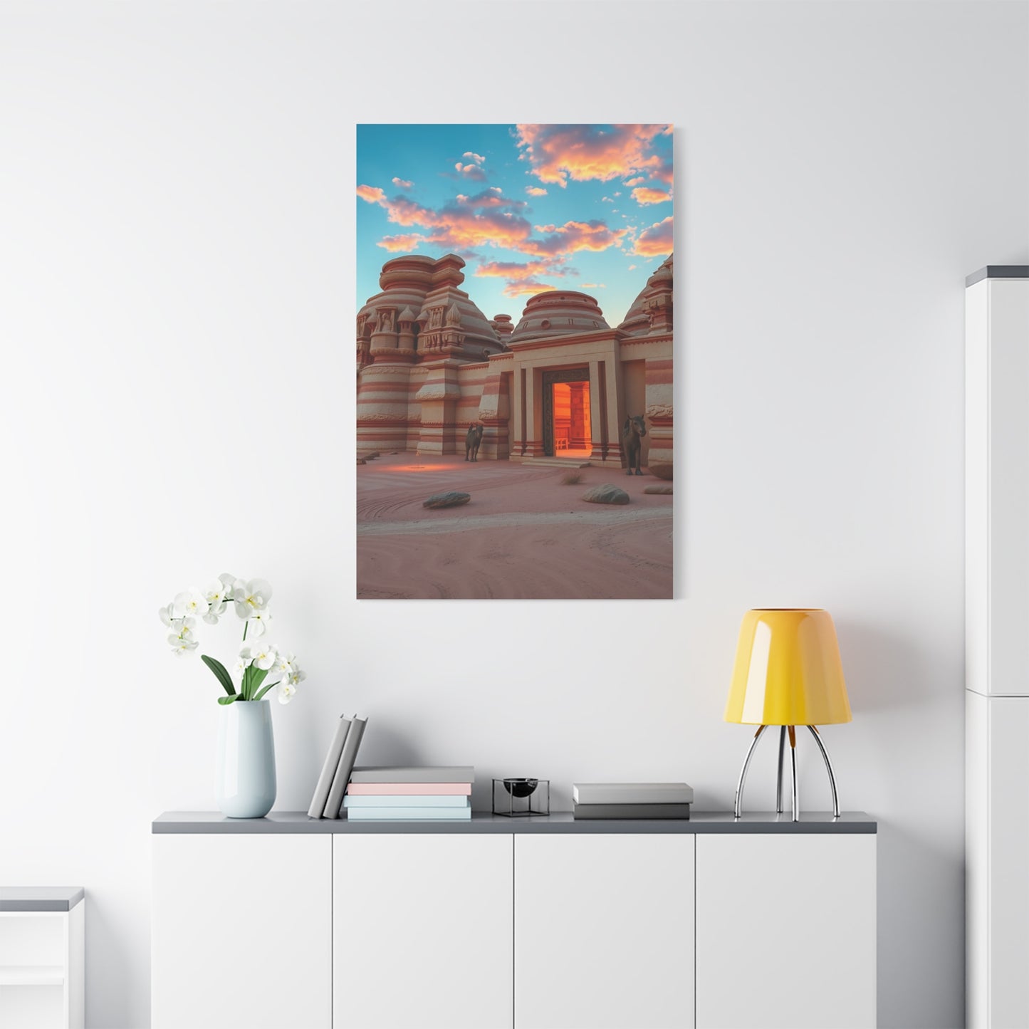 Sunlit Oasis Tableau Wall Art & Canvas Print