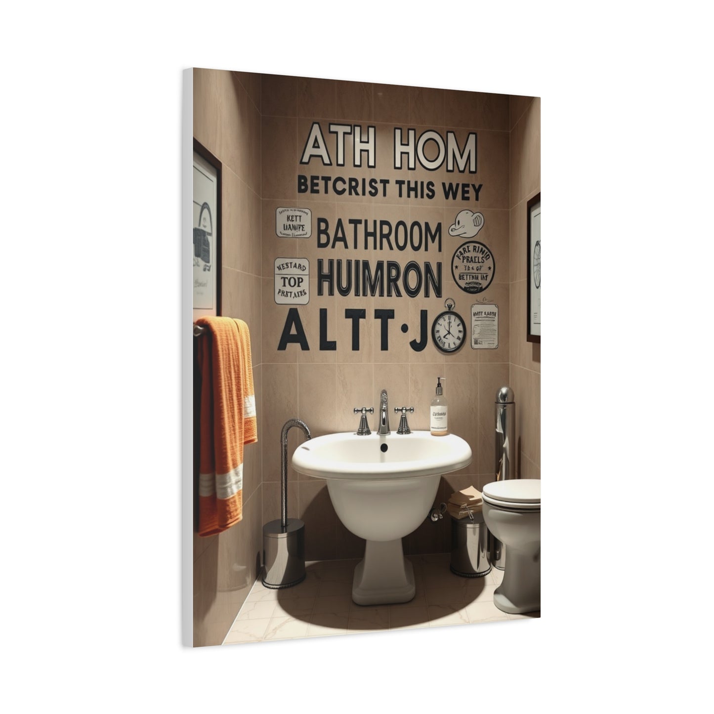 Supreme Bathroom Humor Art Collection Wall Art & Canvas Print