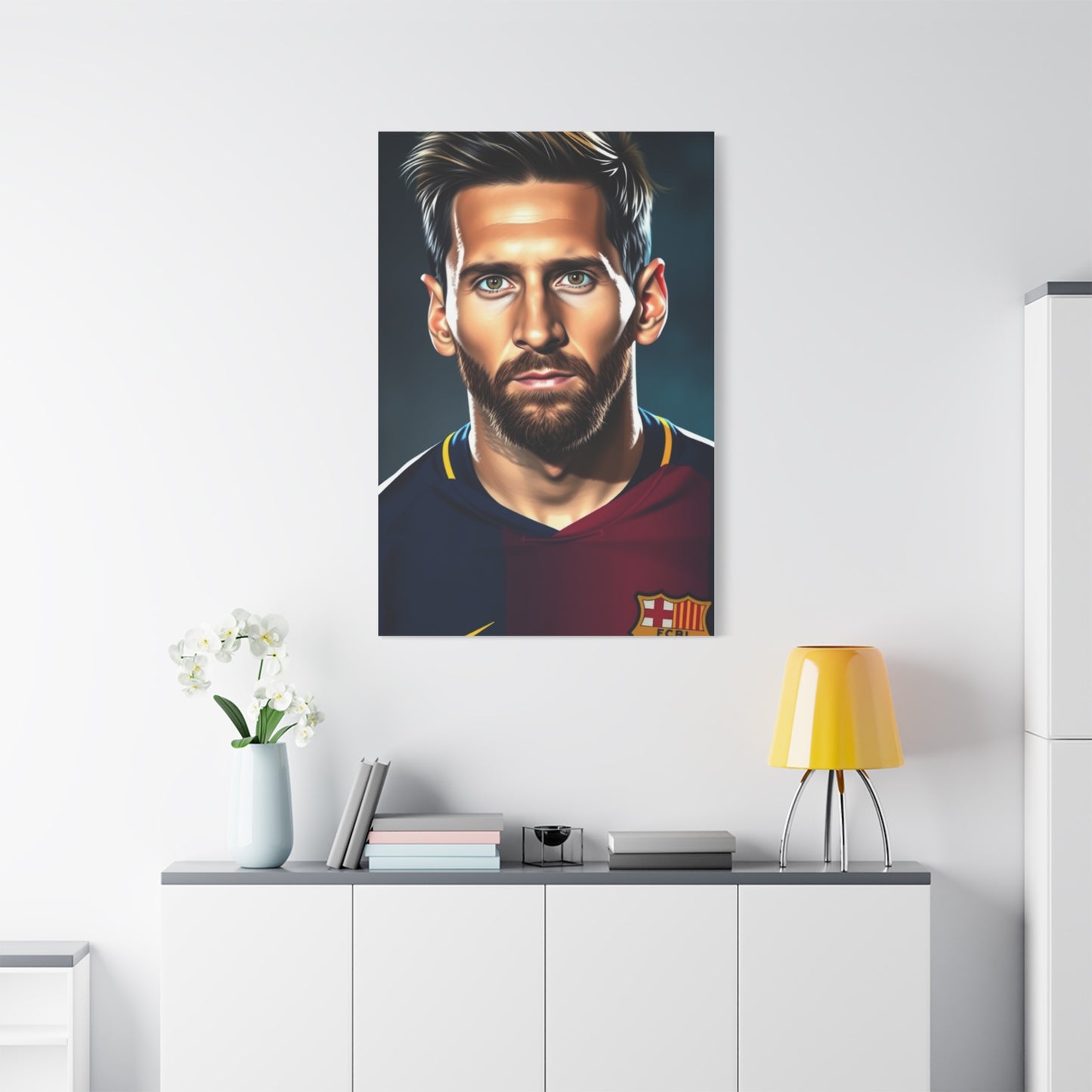 Messi: The Artistic Virtuoso Canvas Wall Art & Canvas Print