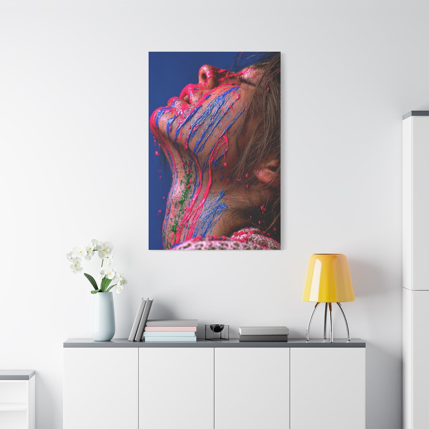Liquid Pigment Expression Portrait Wall Art & Canvas Print