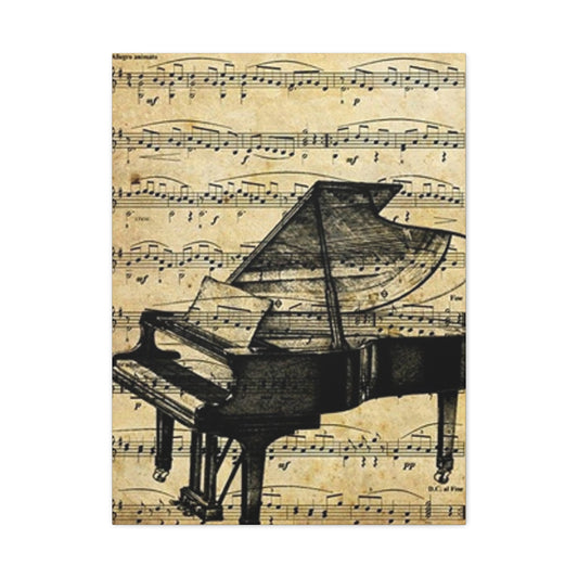 Musical Notes And Piano Wall Art & Canvas Prints