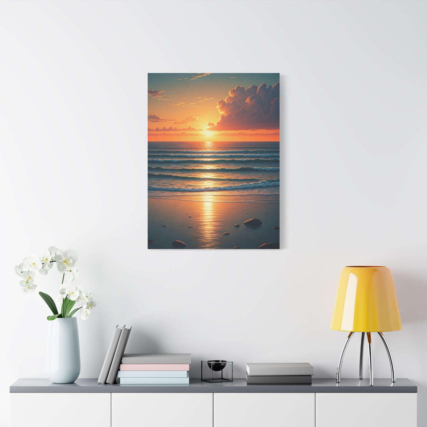 Sunset Tide Glow Coastal Wall Art & Canvas Prints