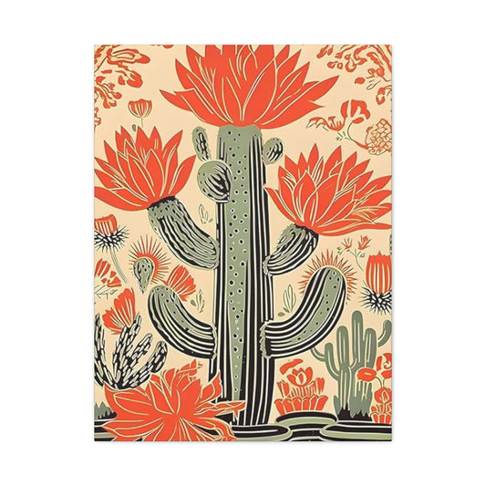 Flower On A Cactus Wall Art & Canvas Prints