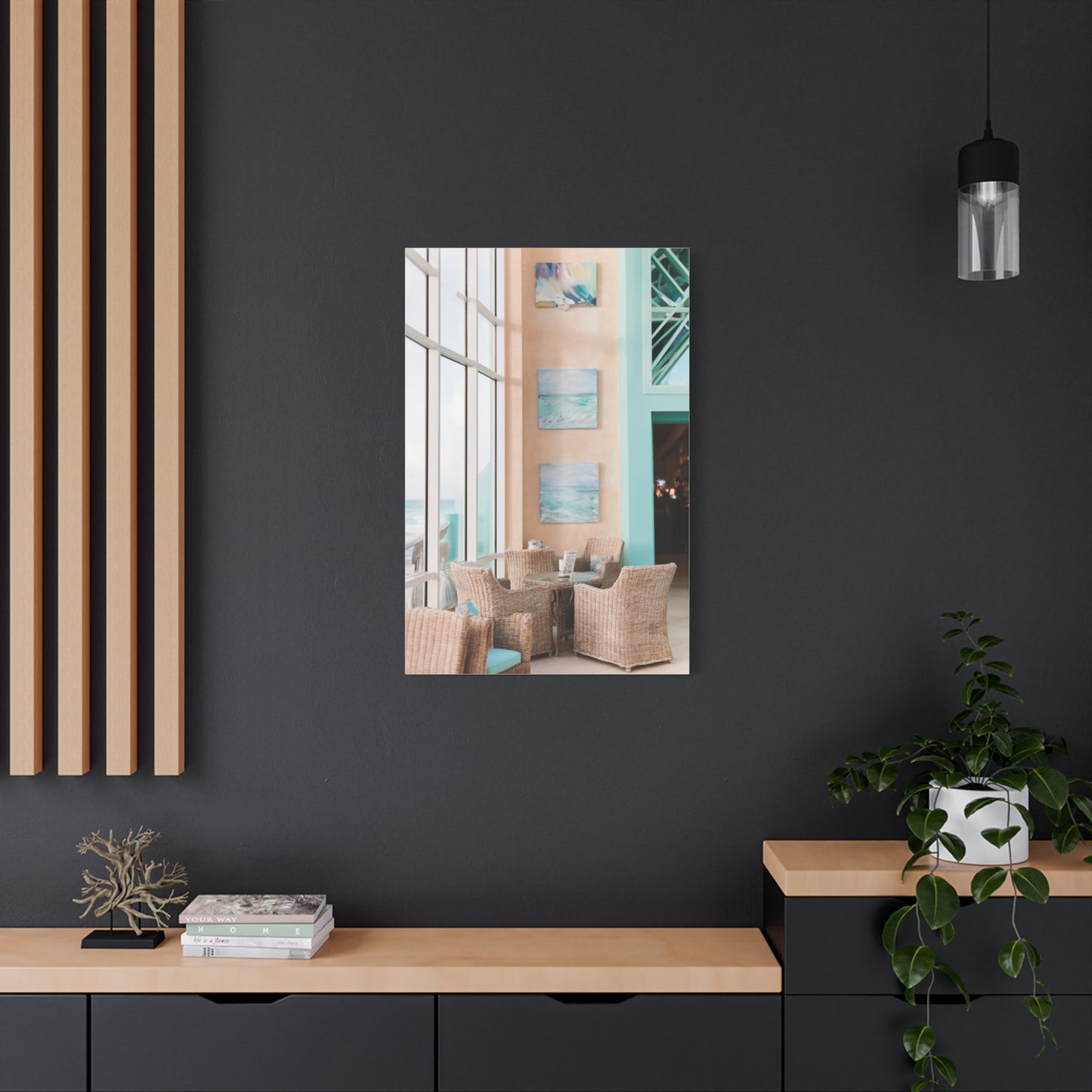 Coastal Resort Lounge Ocean Horizon Wall Art & Canvas Print