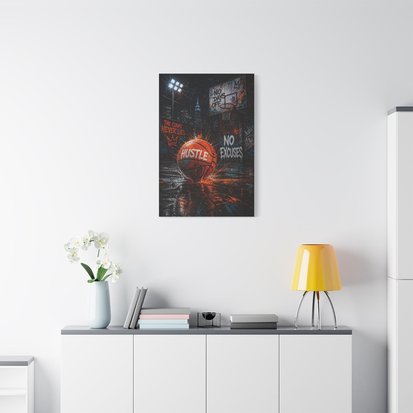 Street Basketball Hustle Graffiti Street Wall Art & Canvas Print