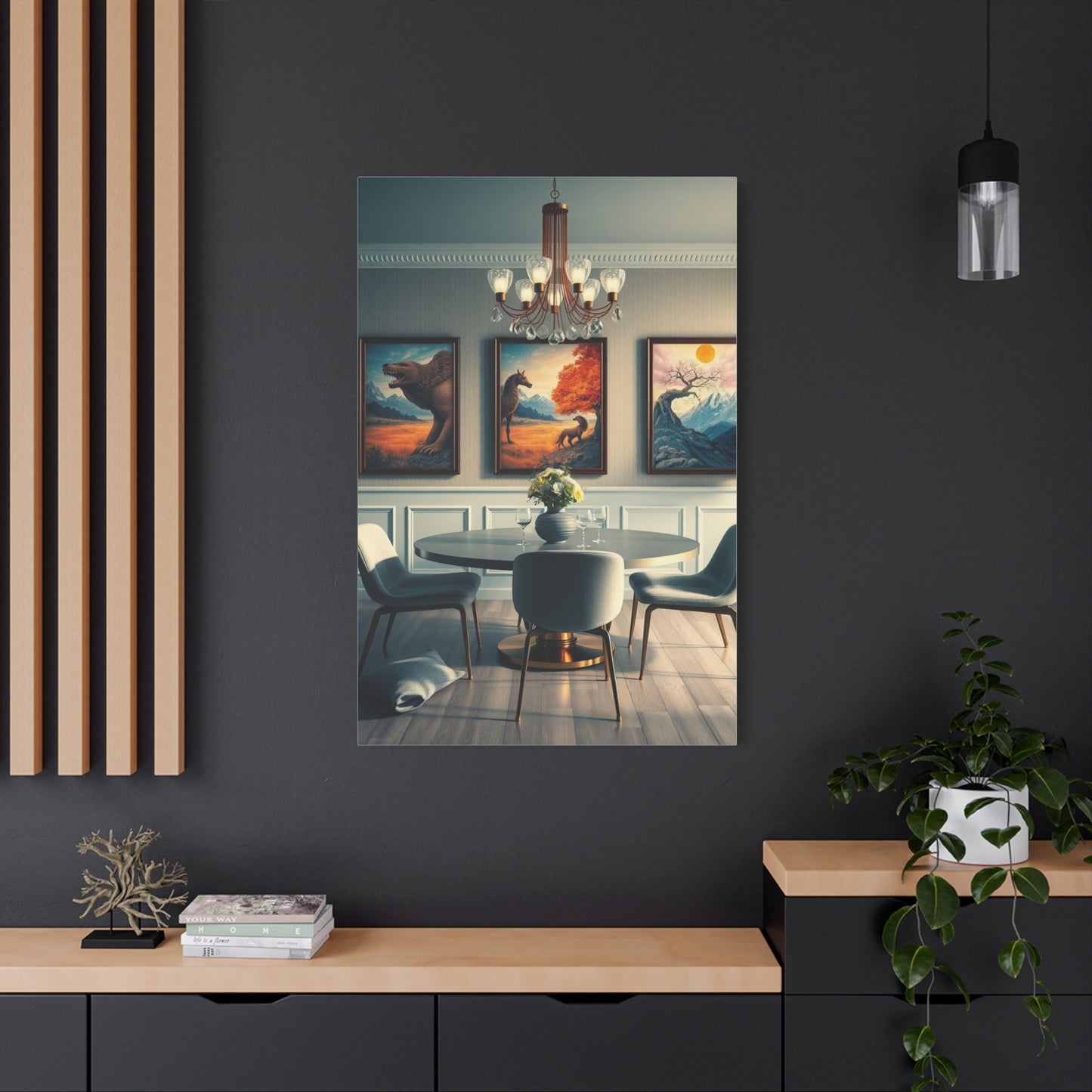 Sophisticated Dining Tableau Wall Art & Canvas Print