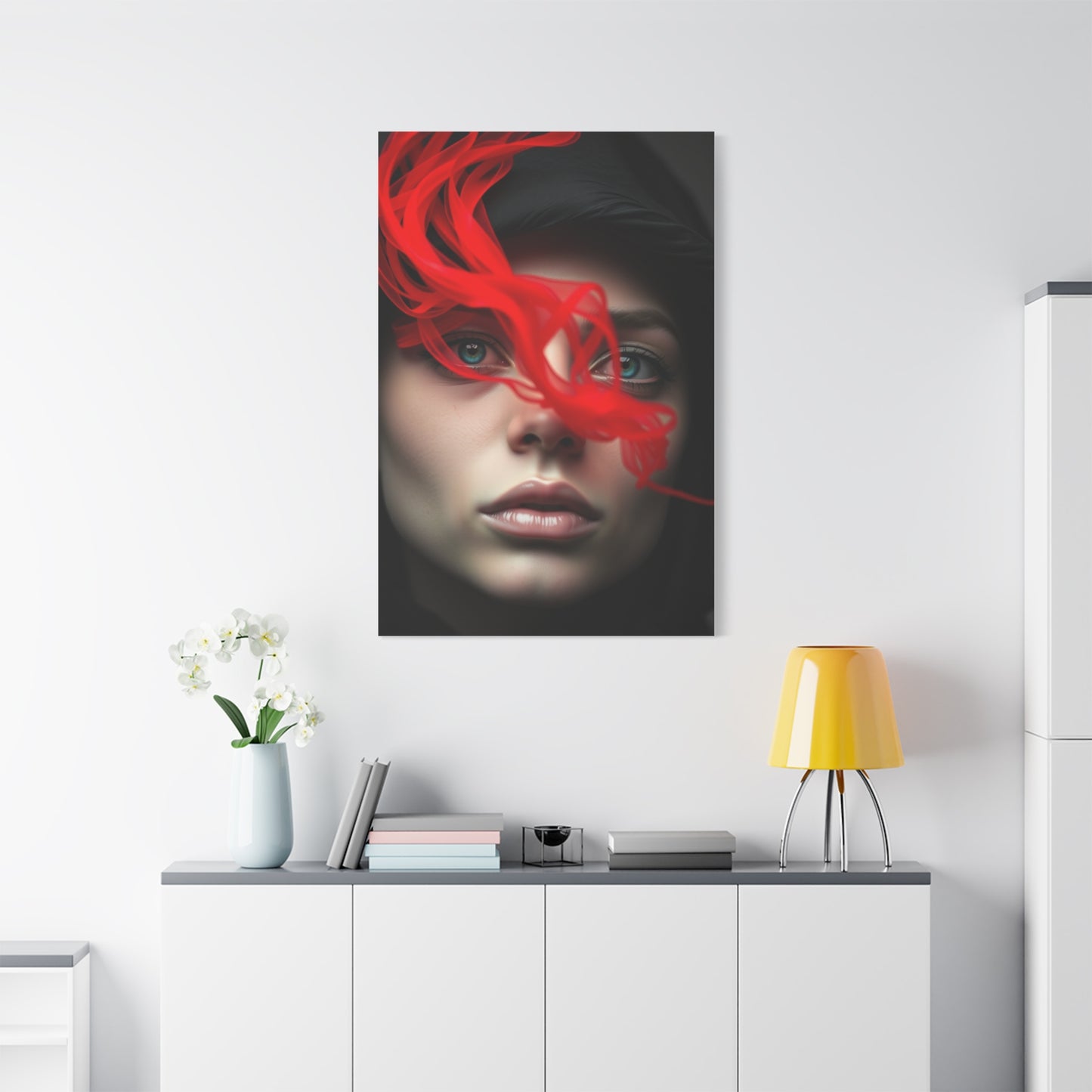 Masterpiece Black, White & Red Art Vision Wall Art & Canvas Print