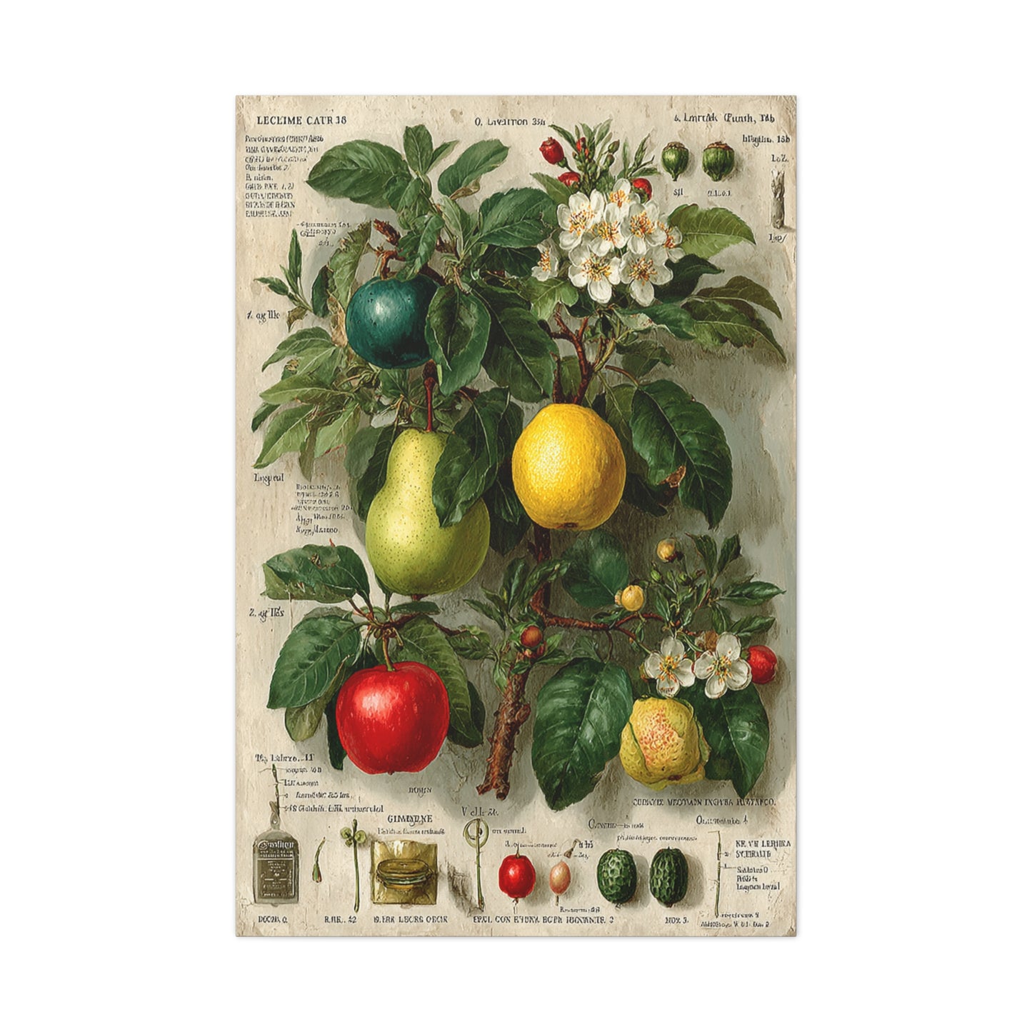 Antique Pomology Botanical Study Wall Art & Canvas Print