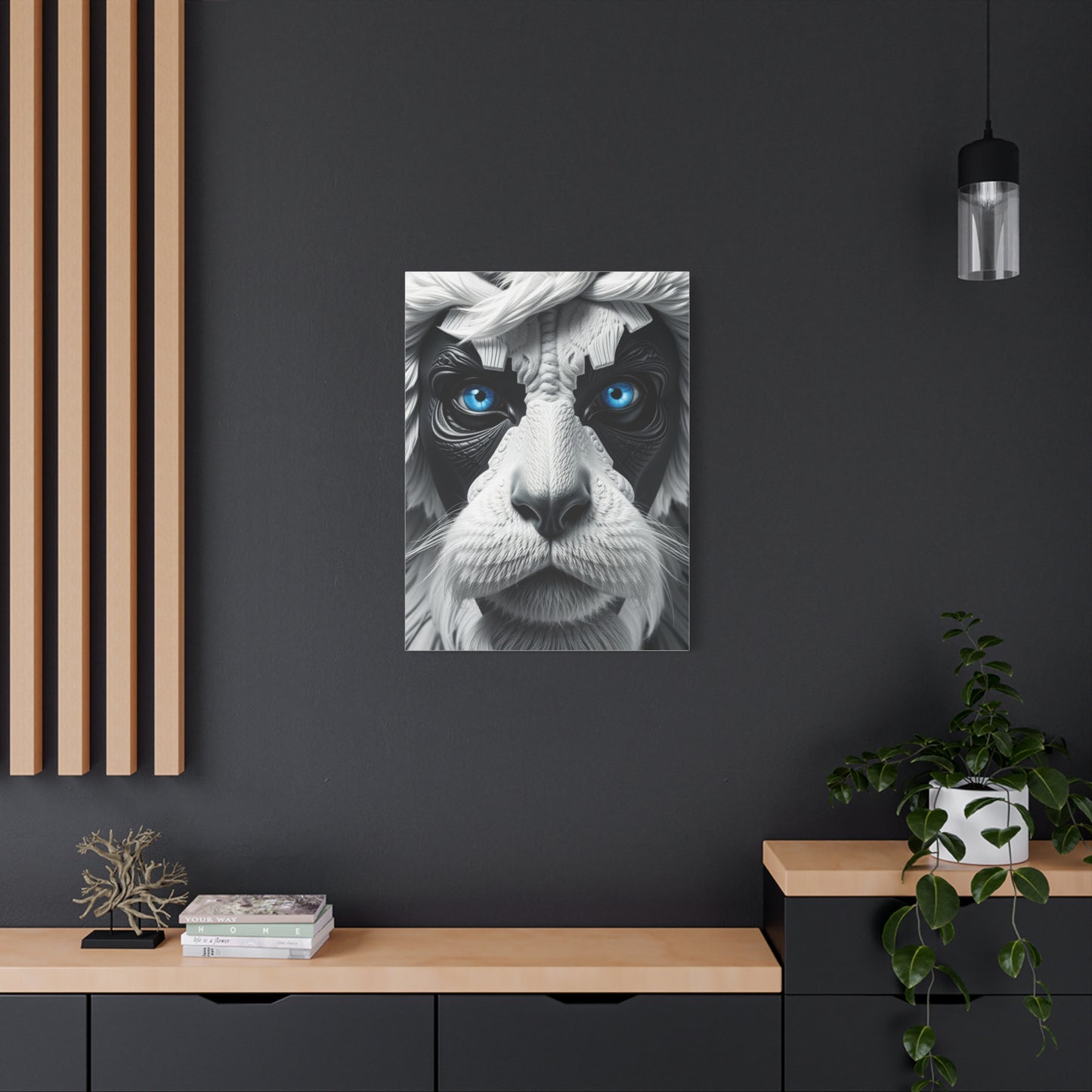 Black, White & Blue Art Refined Canvas Wall Art & Canvas Print