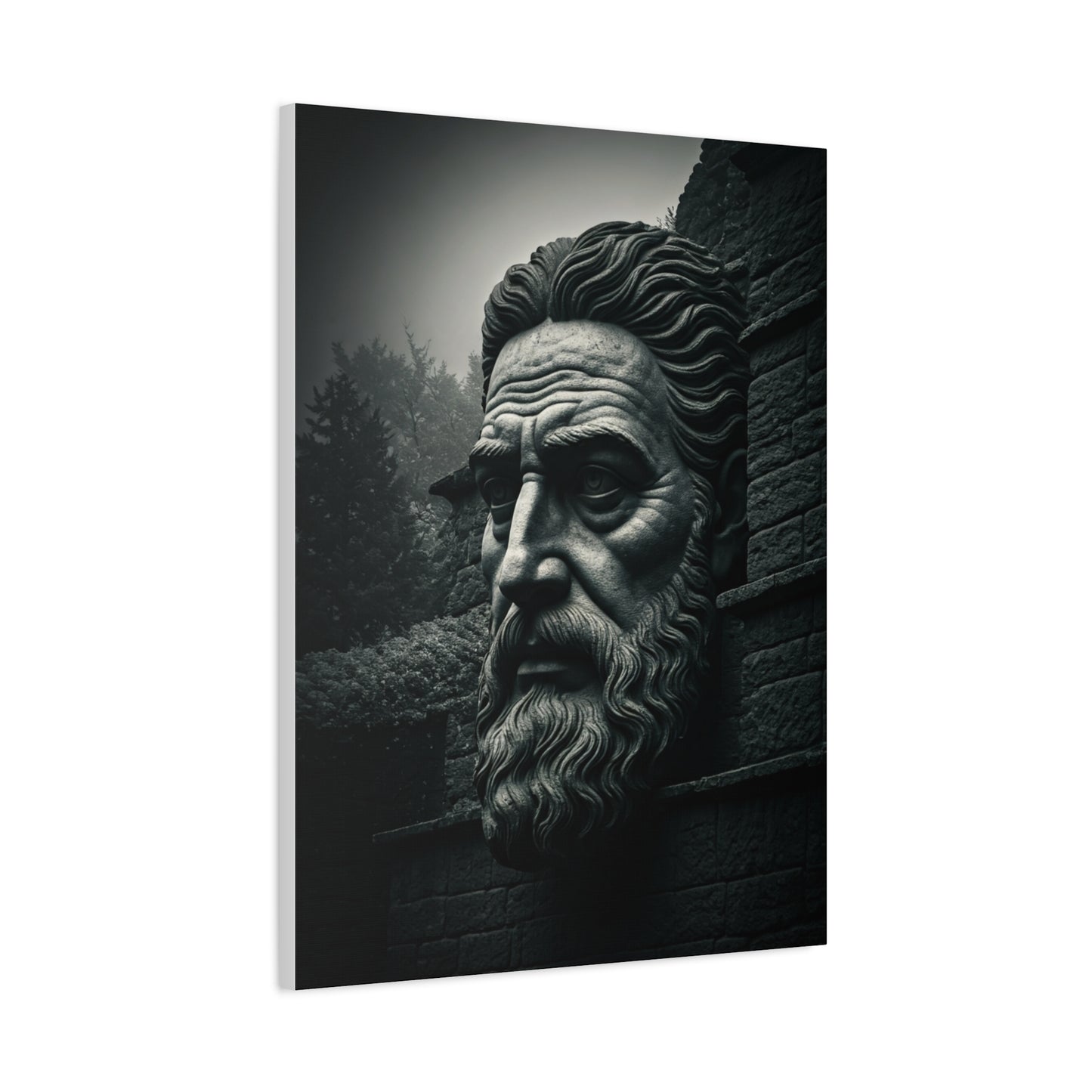 Ancient Stone Philosopher Bust Wall Art & Canvas Prints