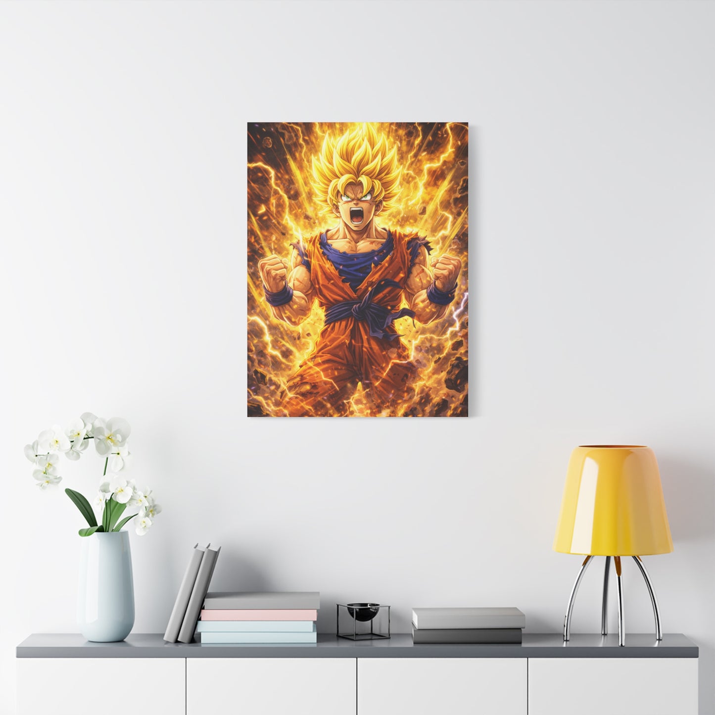 Goku Super Saiyan Power Awakening Wall Art & Canvas Print