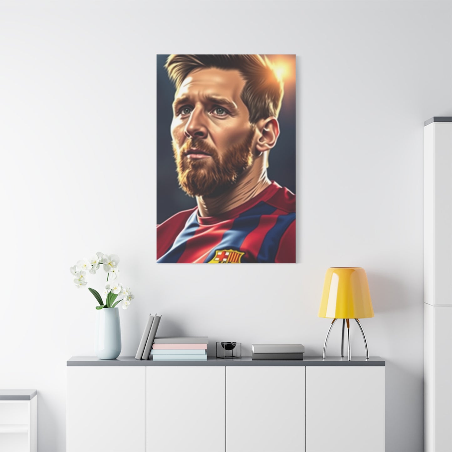 Majestic Messi Illustration Elegance Wall Art & Canvas Print