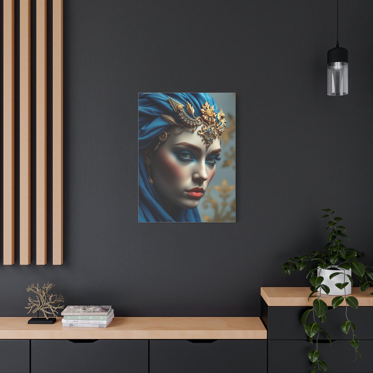 Blue & Gold Art Supreme Gallery Wall Art & Canvas Print