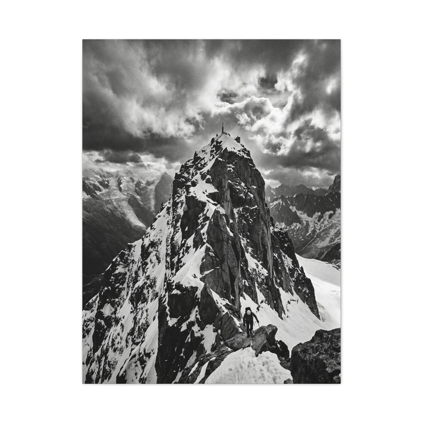 Dramatic Monochrome Alpine Storm Wall Art & Canvas Print