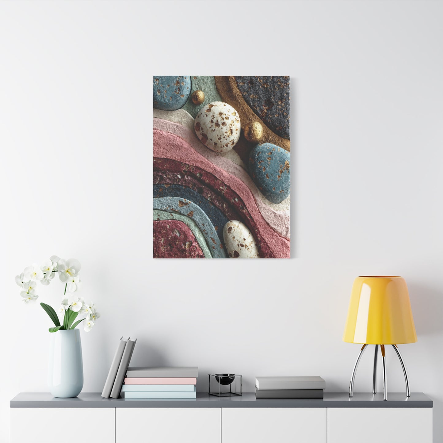 Layered Mineral Stone Abstract Wall Art & Canvas Print