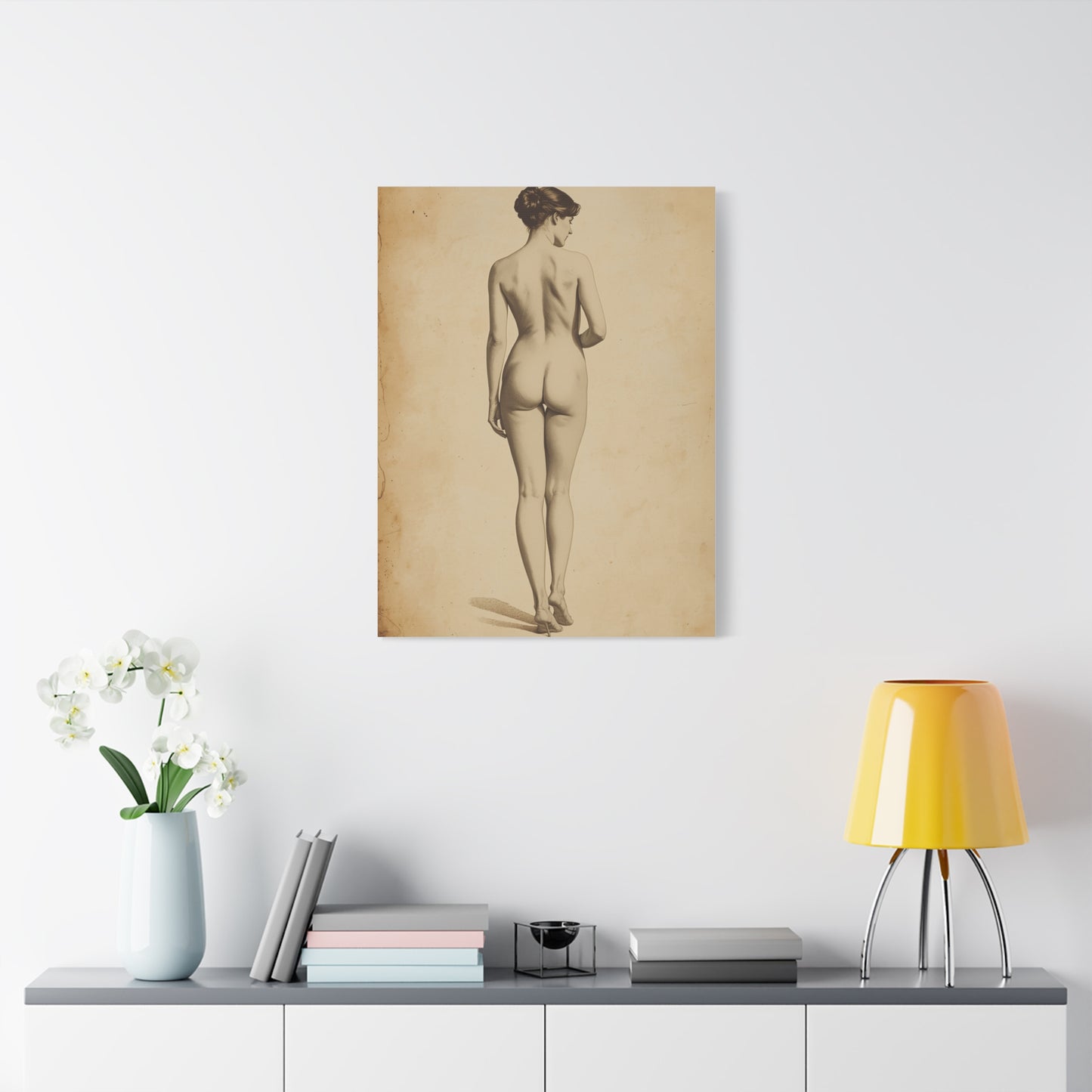 Classical Back Study Figure Wall Art & Canvas Print