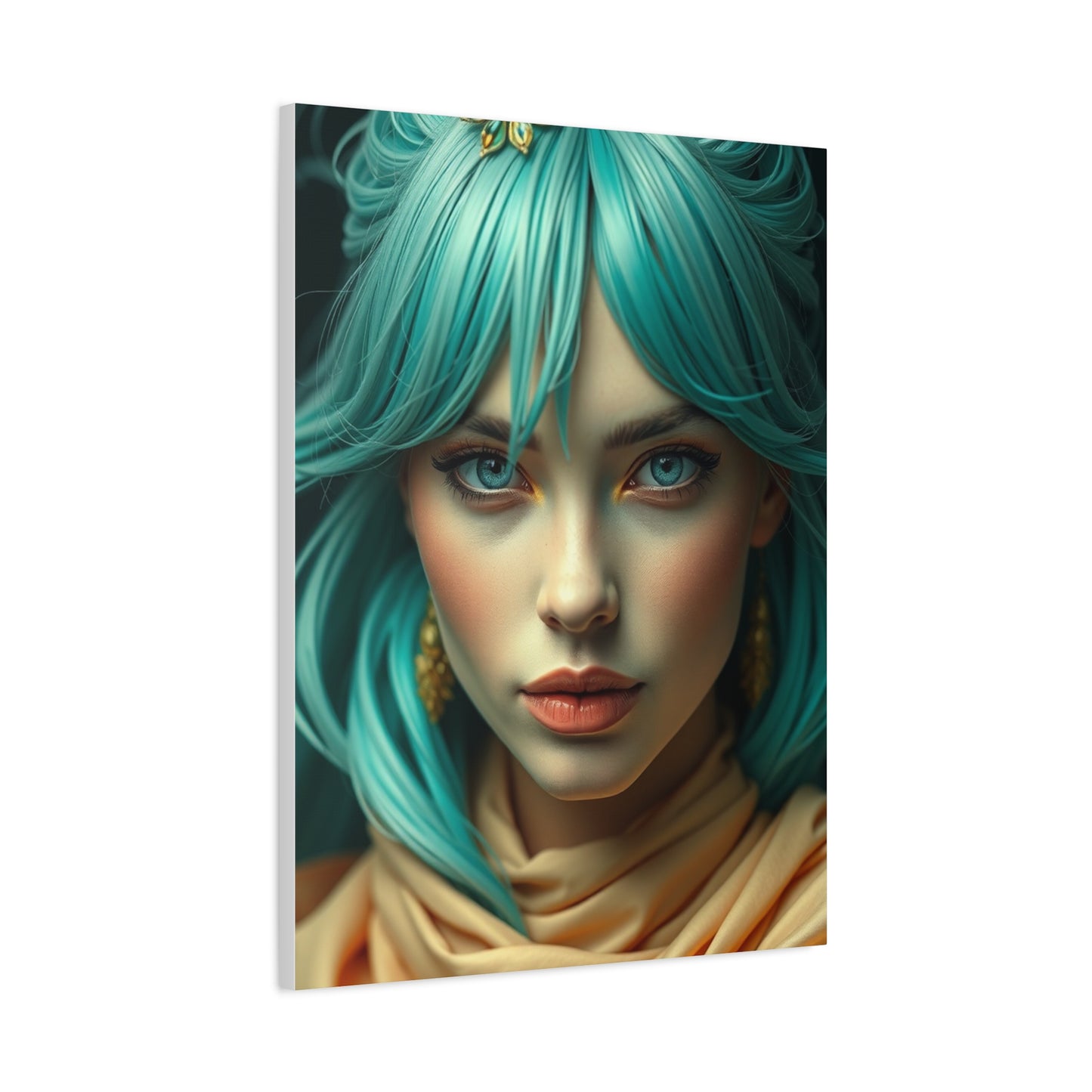 Opulent Teal Tableau wall art & canvas print