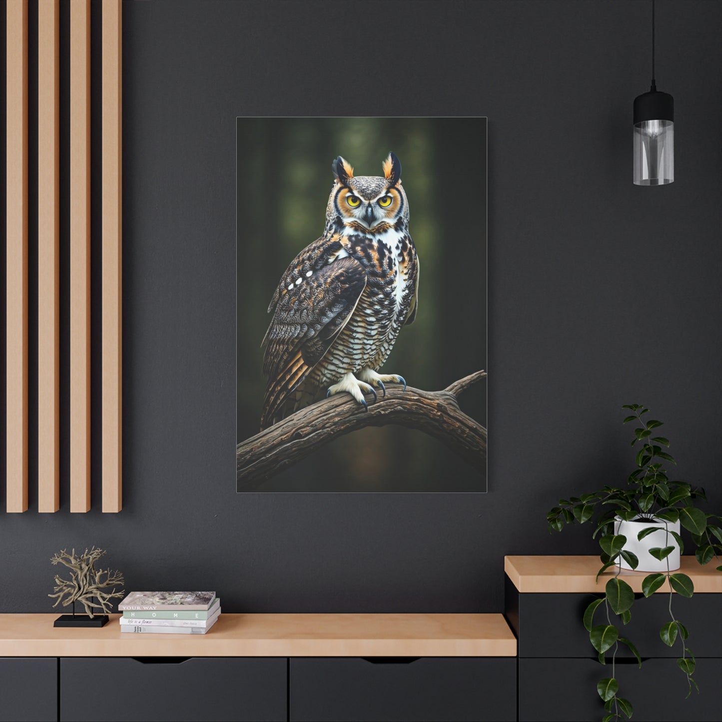 Majestic Owl Perch Wall Art & Canvas Prints