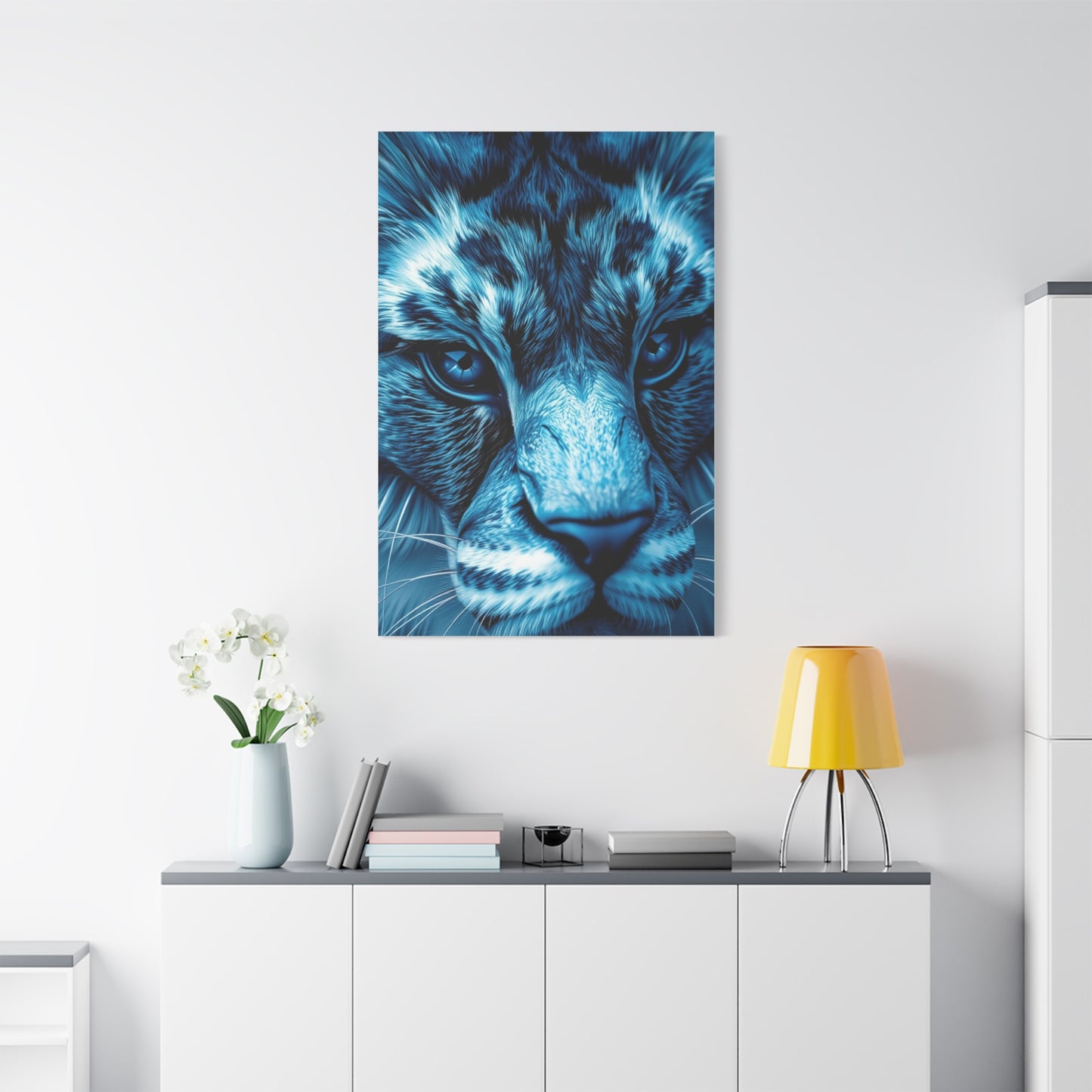 Masterpiece Blue & Gray Art Vision Wall Art & Canvas Print
