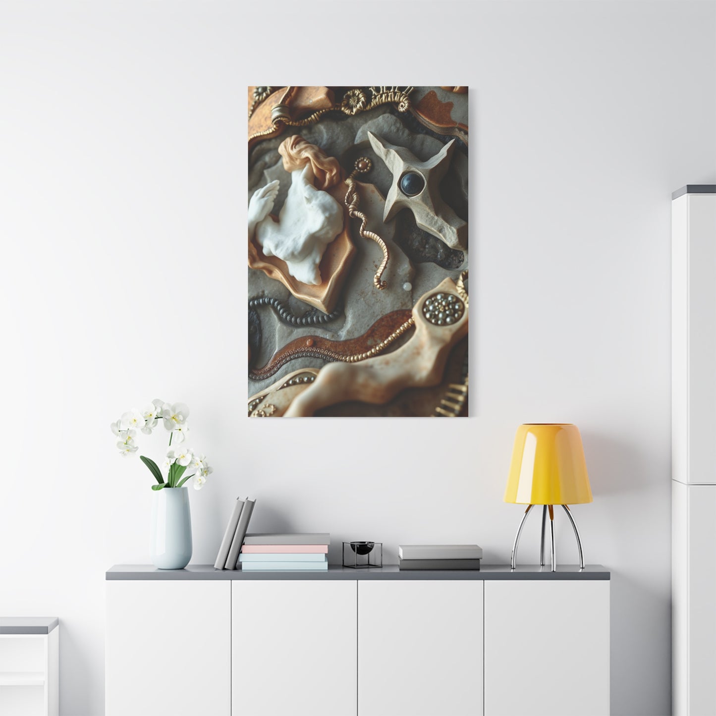 Collection Charcoal, Onyx, and Ivory Art Art Wall Art & Canvas Print