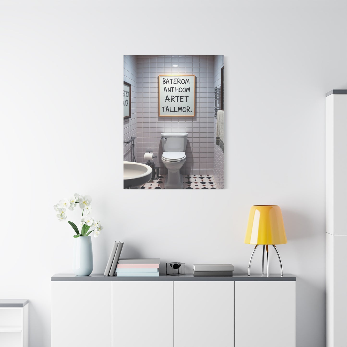 Vision Bathroom Humor Art Art Wall Art & Canvas Print