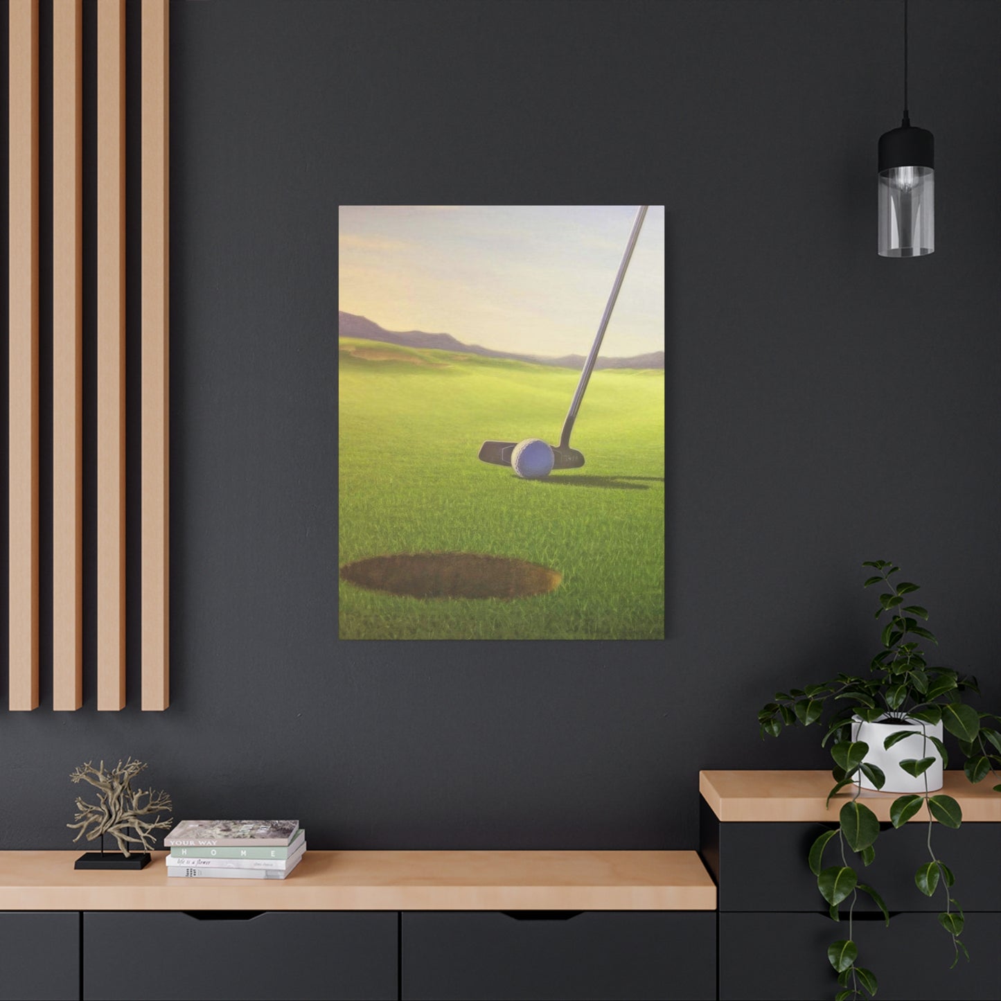 Golf Cup Ball Closeup Wall Art & Canvas Prints
