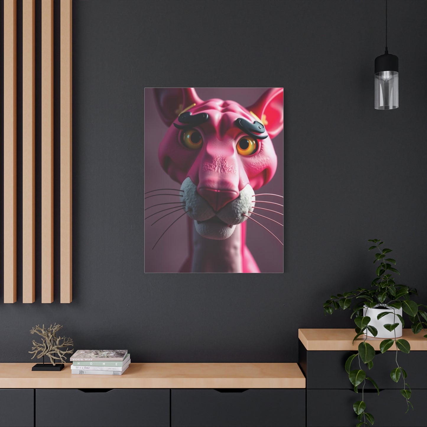 Rosé Panther Elegance Canvas Wall Art & Canvas Print