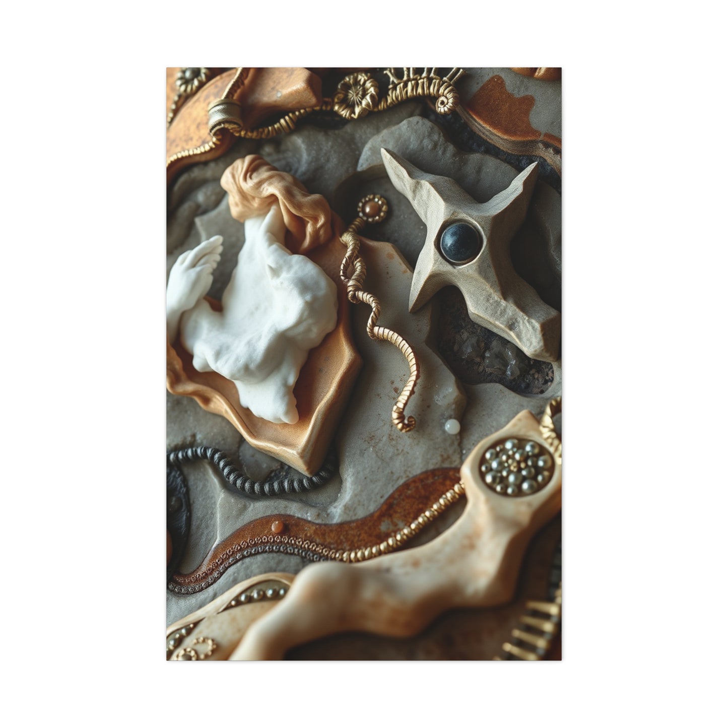 Collection Charcoal, Onyx, and Ivory Art Art Wall Art & Canvas Print