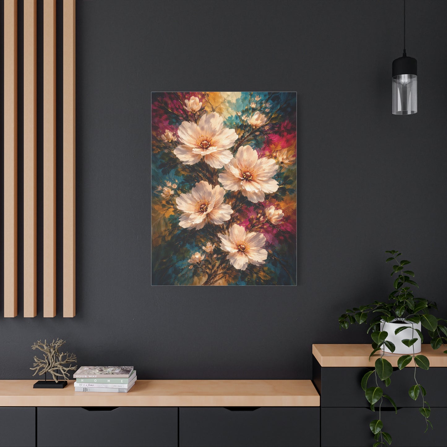 Oversized White Blossoms Floral Wall Art & Canvas Print