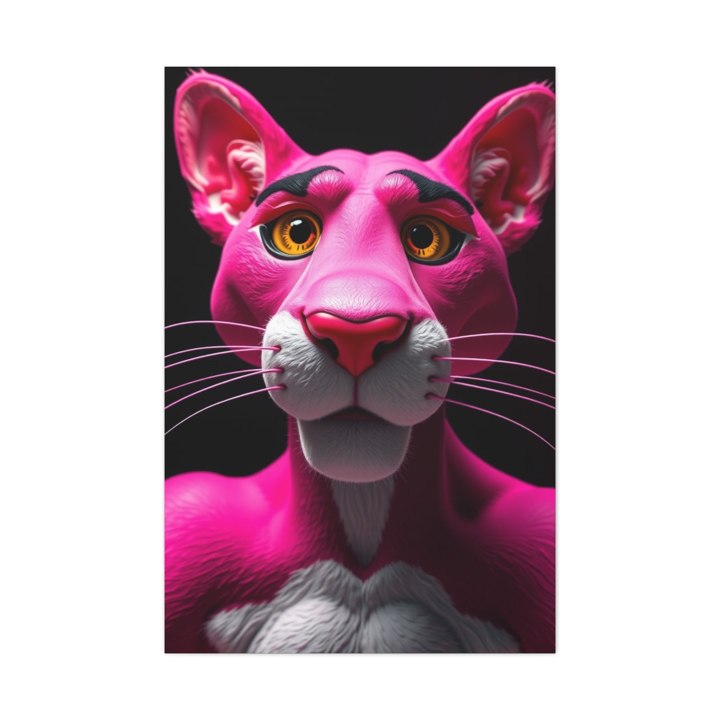 Blush Feline Masterpiece Wall Art & Canvas Print