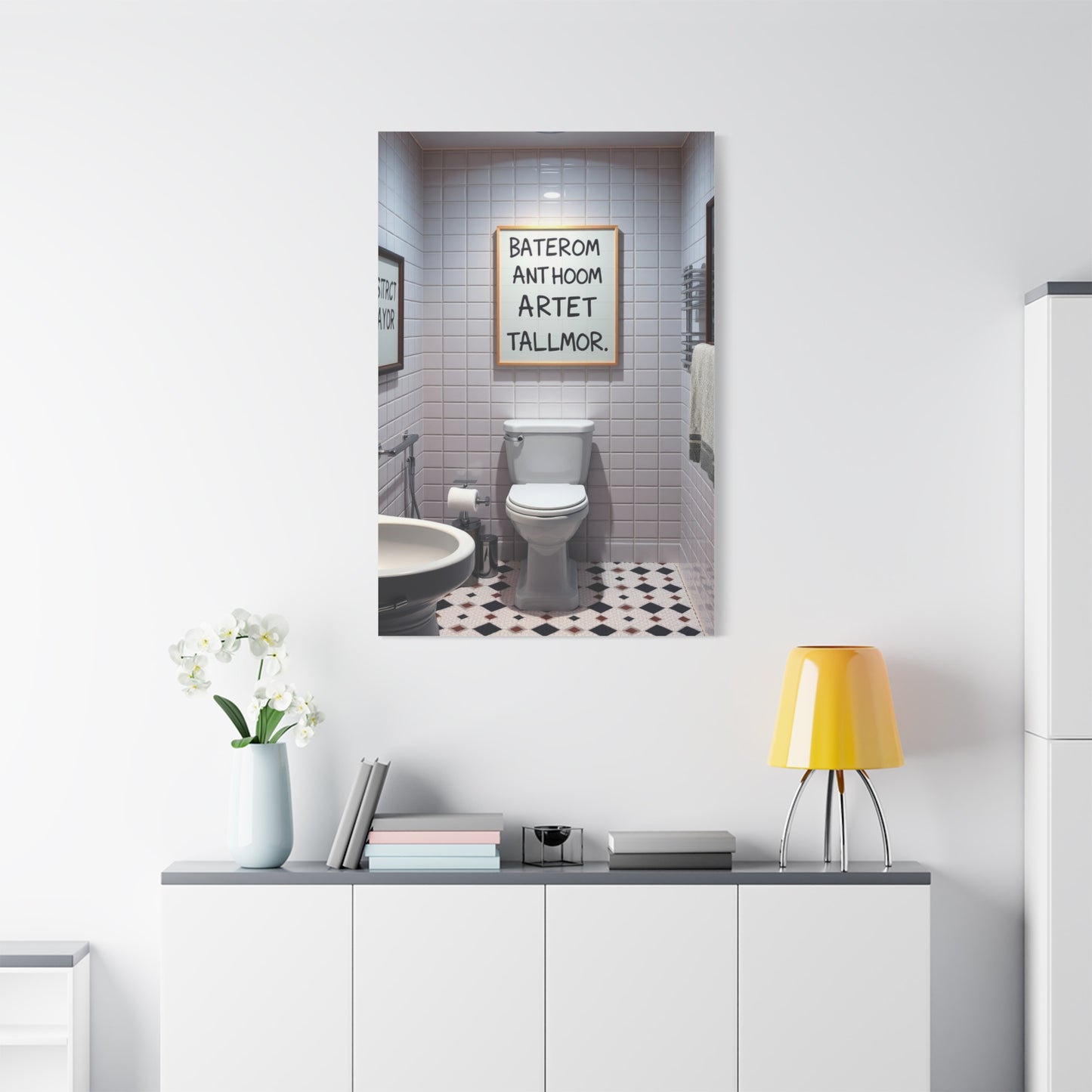 Vision Bathroom Humor Art Art Wall Art & Canvas Print