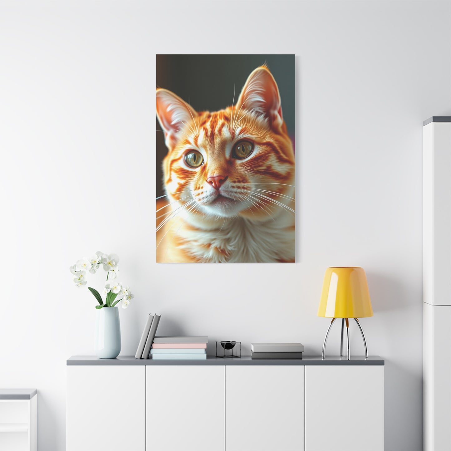 Vision Orange Cat Art Art Wall Art & Canvas Print