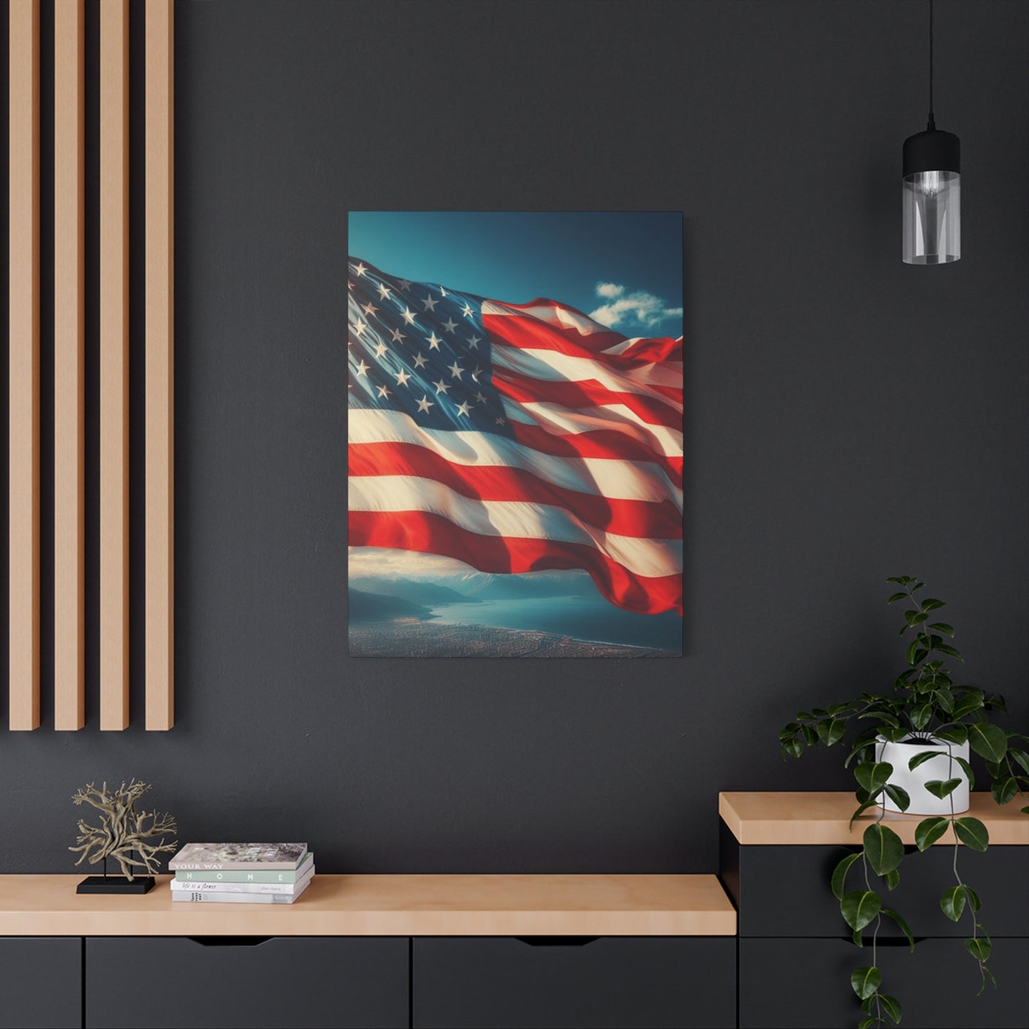 American Flag Waving Wall Art & Canvas Prints