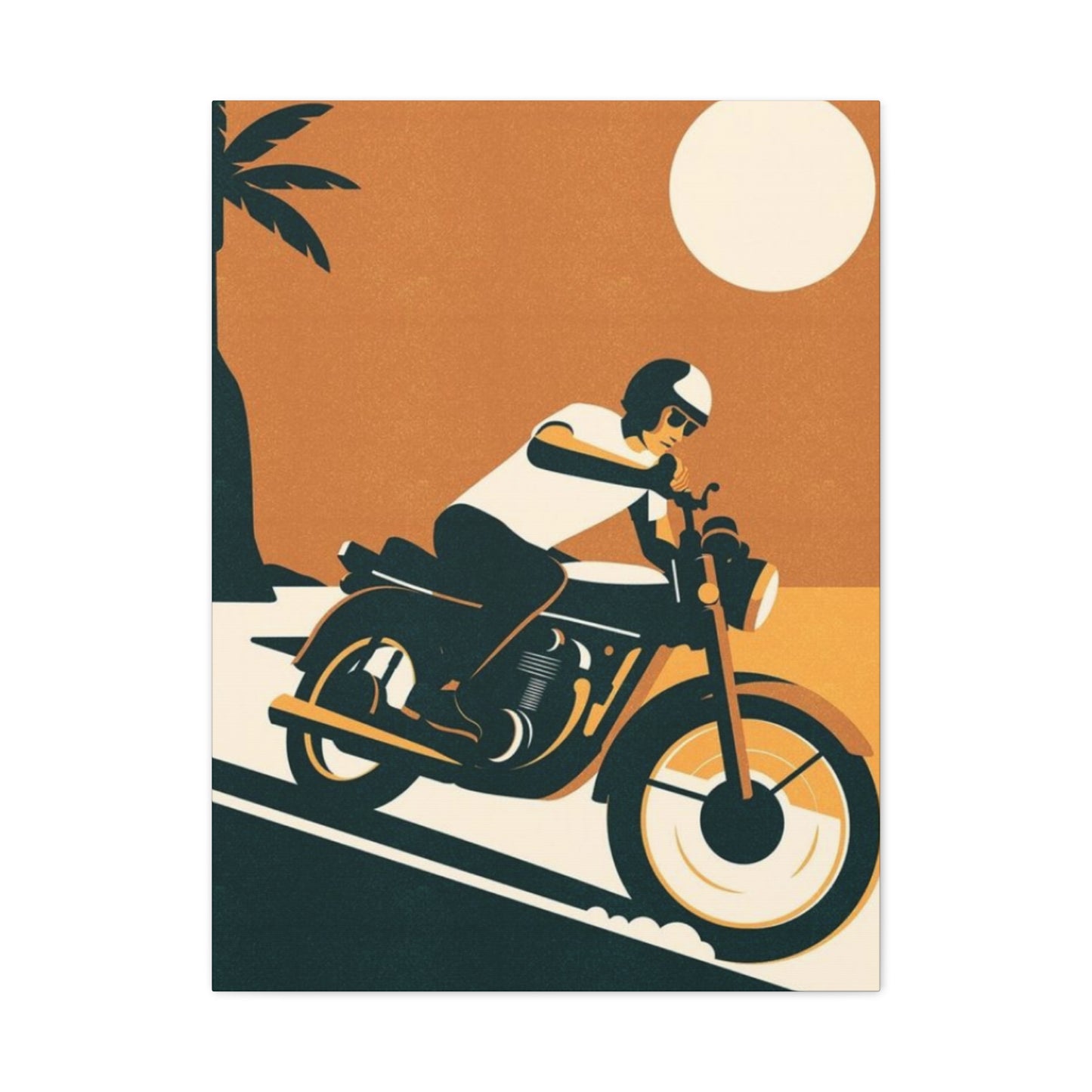 Bike Riding Poster Motorcycle Wall Art & Canvas Prints
