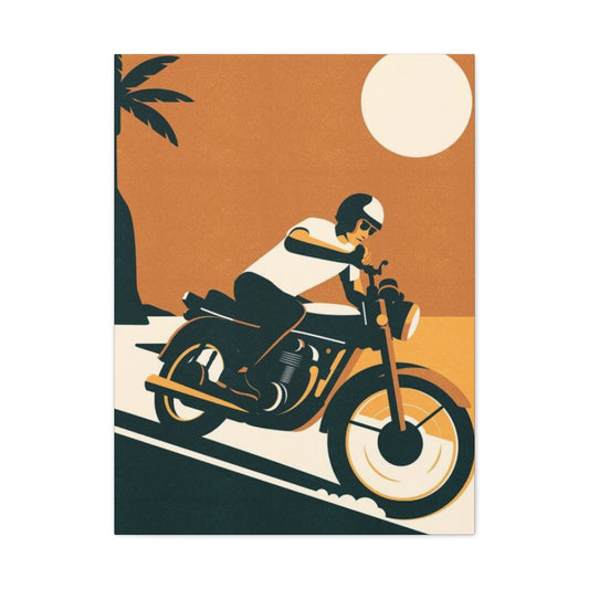 Bike Riding Poster Motorcycle Wall Art & Canvas Prints