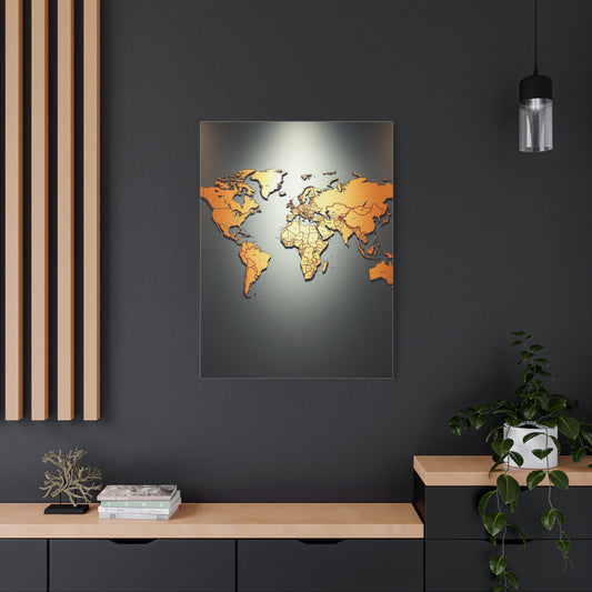 World Map Art Supreme Gallery Wall Art & Canvas Print