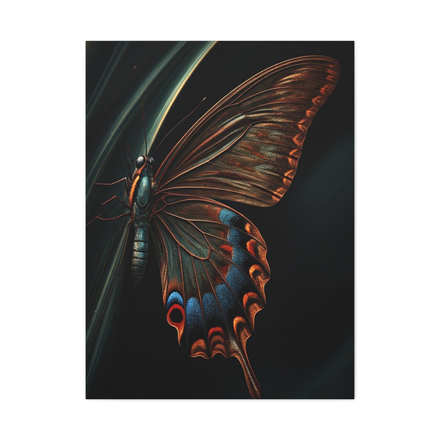 Copper Swallowtail Butterfly with Jewel Wing Patterns Wall Art & Canvas Prints